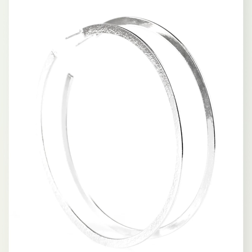 Silver Hoop Earrin